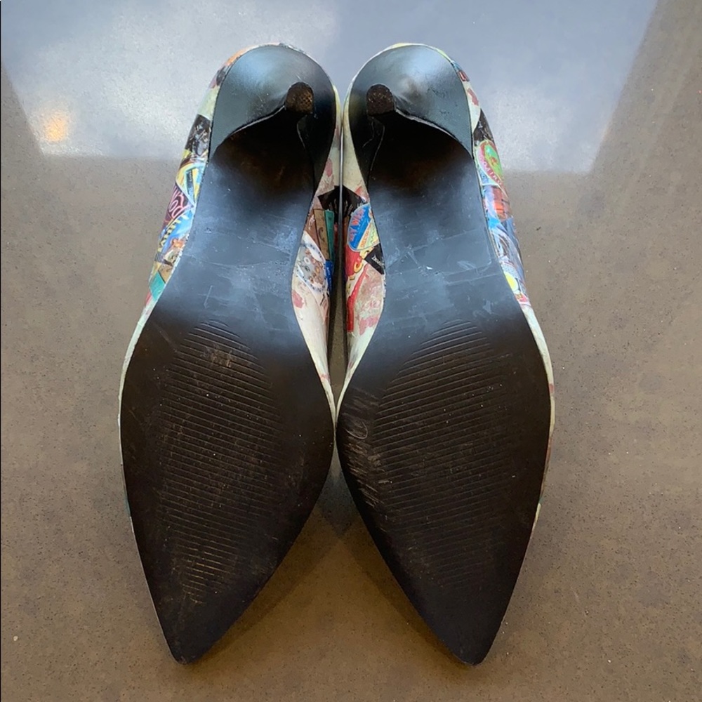 Vintage Travel-decorated high heels size 8.5 - Picture 6 of 6